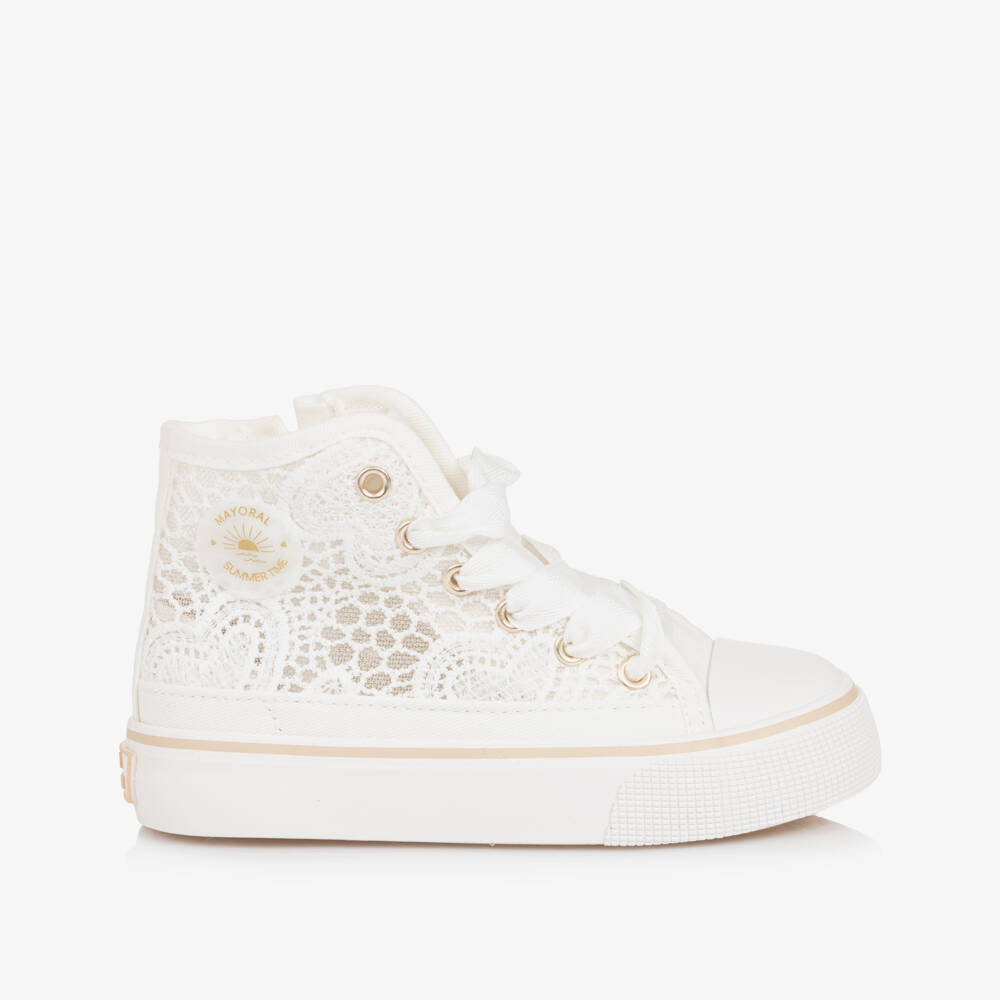 Mayoral-Girls Chic Lace High-Tops | Childrensalon Outlet