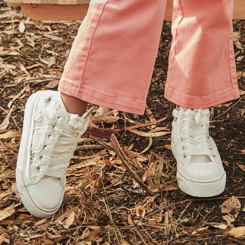 Mayoral-Girls Chic Lace High-Tops | Childrensalon Outlet