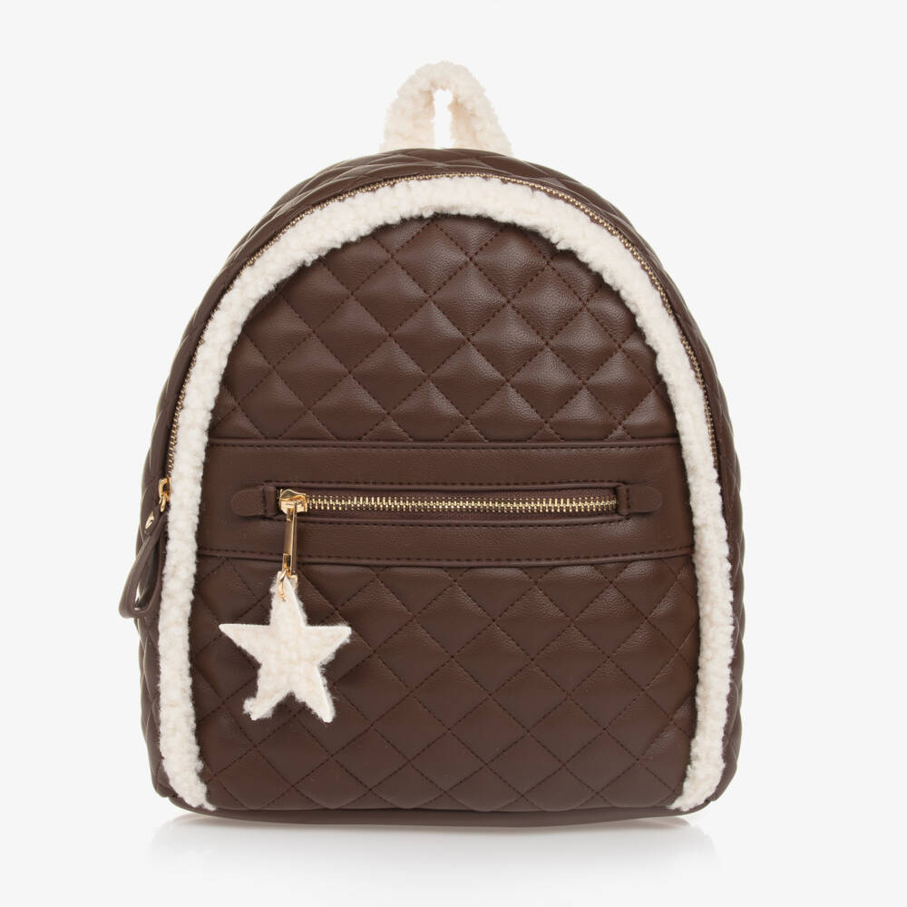 Mayoral-Girls Chocolate Quilted Backpack | Childrensalon Outlet