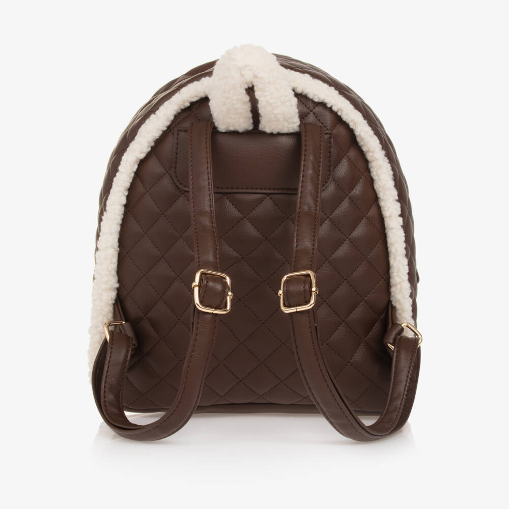 Mayoral-Girls Chocolate Quilted Backpack | Childrensalon Outlet