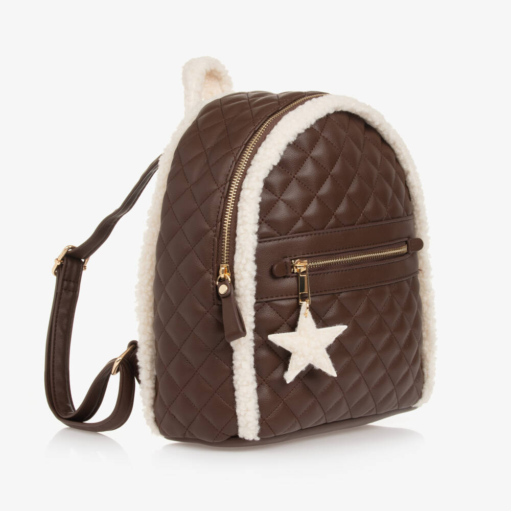 Mayoral-Girls Chocolate Quilted Backpack | Childrensalon Outlet