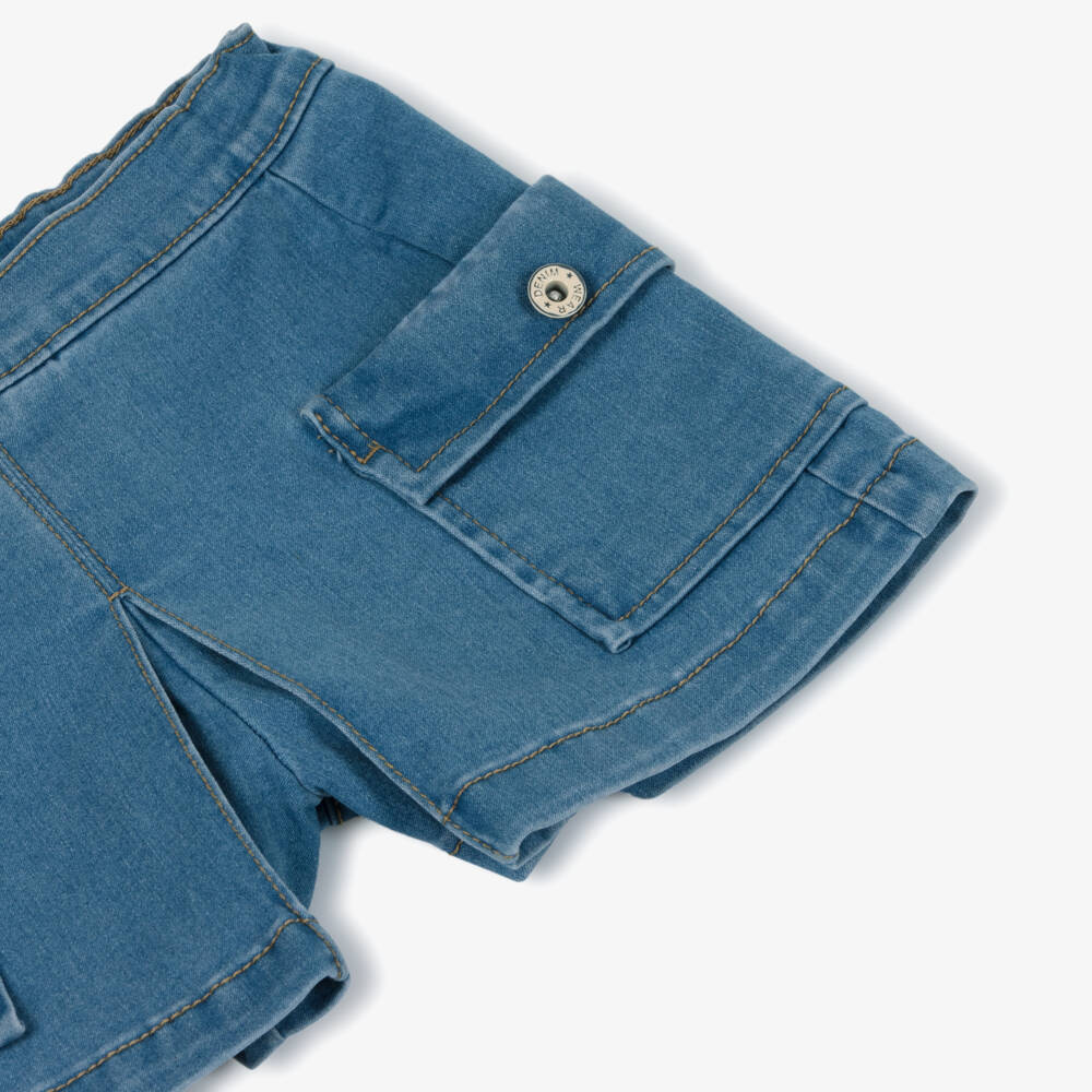 Mayoral-Girls Classic Blue Jean Shorts | Childrensalon Outlet