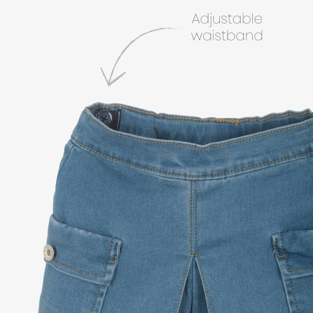 Mayoral-Girls Classic Blue Jean Shorts | Childrensalon Outlet