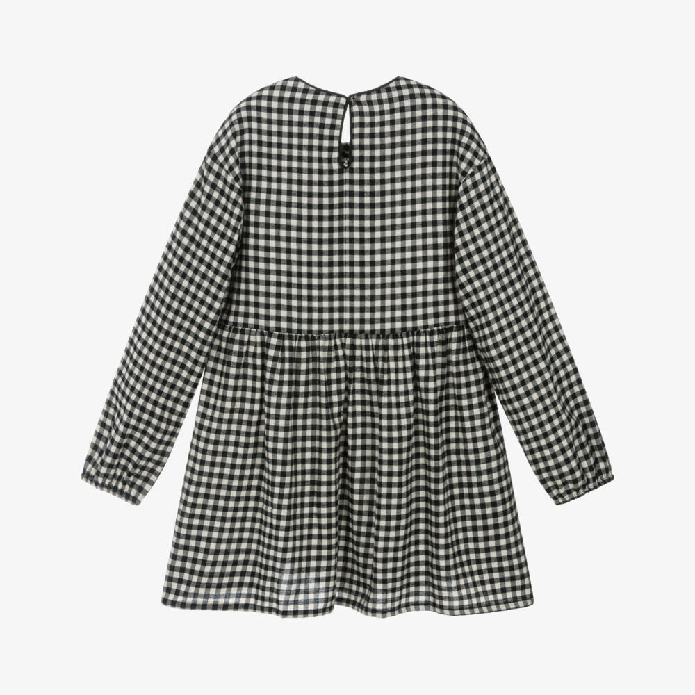 Mayoral-فستان قطني كلاسيكي بنقشة المربعات للبنات | Childrensalon Outlet