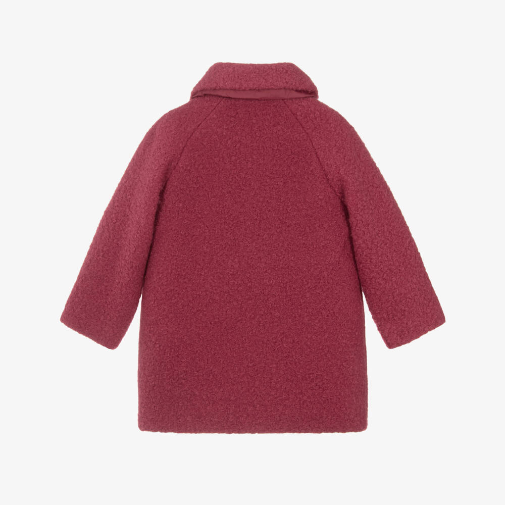 Mayoral-Girls Classic Red Bouclé Coat | Childrensalon Outlet
