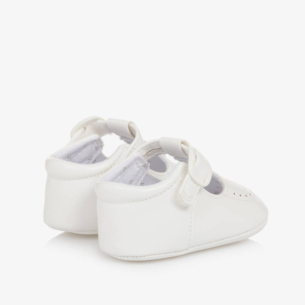 Mayoral Newborn-Girls Classic White T-Bar Pre-Walkers | Childrensalon Outlet