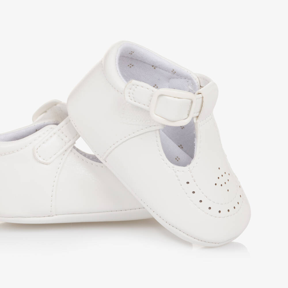 Mayoral Newborn-Girls Classic White T-Bar Pre-Walkers | Childrensalon Outlet