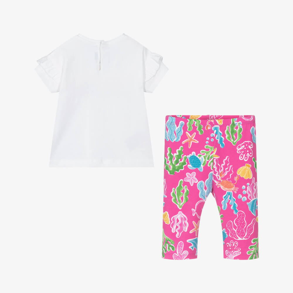 Mayoral-Girls Coral Adventure Leggings Ensemble | Childrensalon Outlet