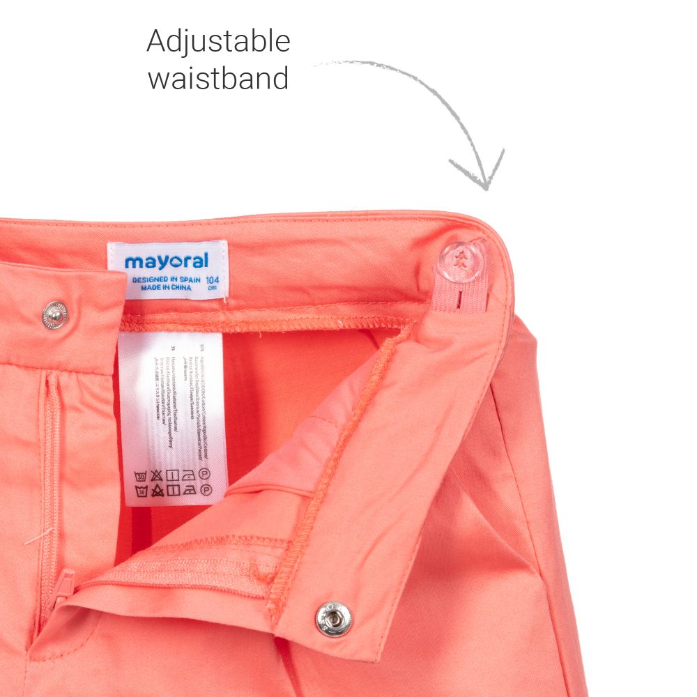 Mayoral-Коралловые хлопковые шорты для девочек | Childrensalon Outlet