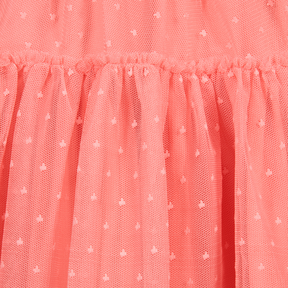 Mayoral-Girls Coral Pink Tulle Dress | Childrensalon Outlet