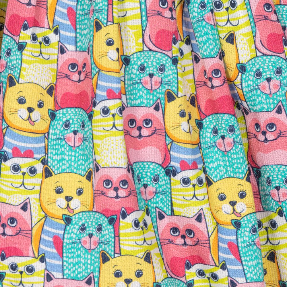 Mayoral-Хлопковое платье с котами для девочек | Childrensalon Outlet