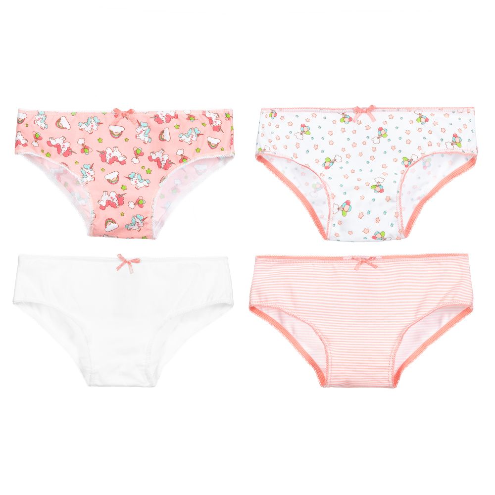 Girls Cotton Knickers (4 Pack)