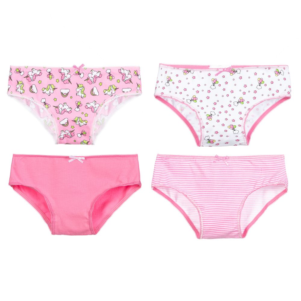 Mayoral - Girls Cotton Knickers (4 Pack) | Childrensalon