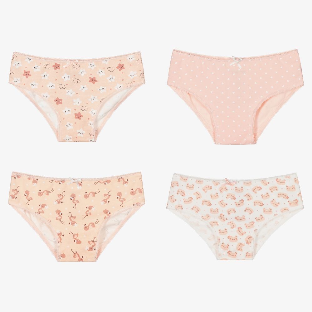 Mayoral - Girls Cotton Knickers (4 Pack) | Childrensalon