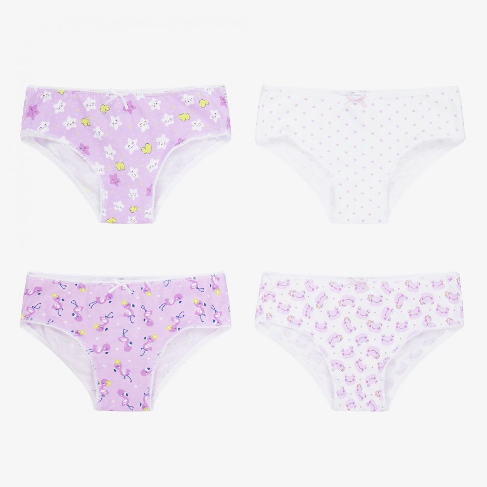 Mayoral - Girls Cotton Knickers (4 Pack) | Childrensalon