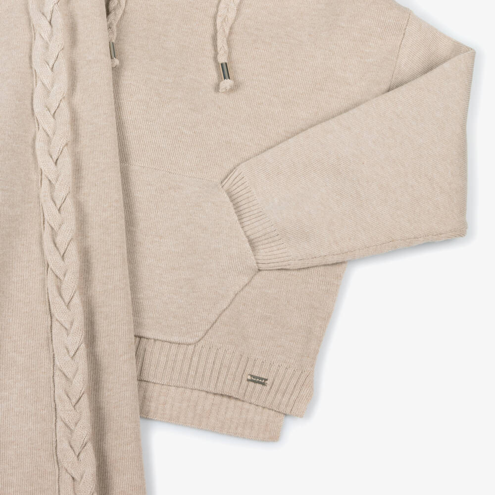 Mayoral-Girls Cozy Beige Knit Ensemble | Childrensalon Outlet