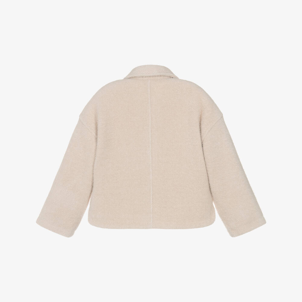 Mayoral-Бежевая уютная куртка для девочек | Childrensalon Outlet