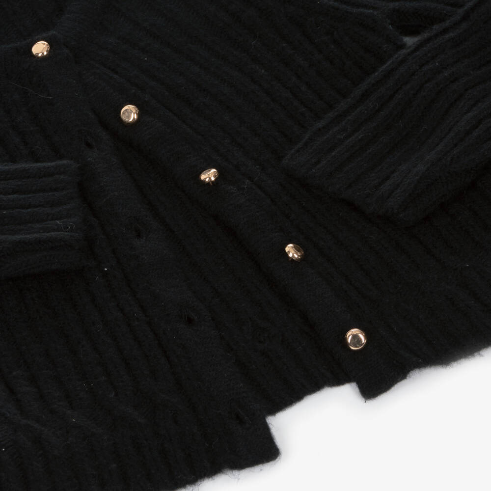 Mayoral-Girls Cozy Ebony Knit Sweater | Childrensalon Outlet