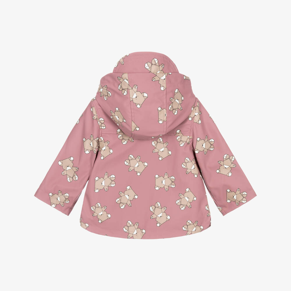 Mayoral-Girls Cozy Pink Bear Raincoat | Childrensalon Outlet