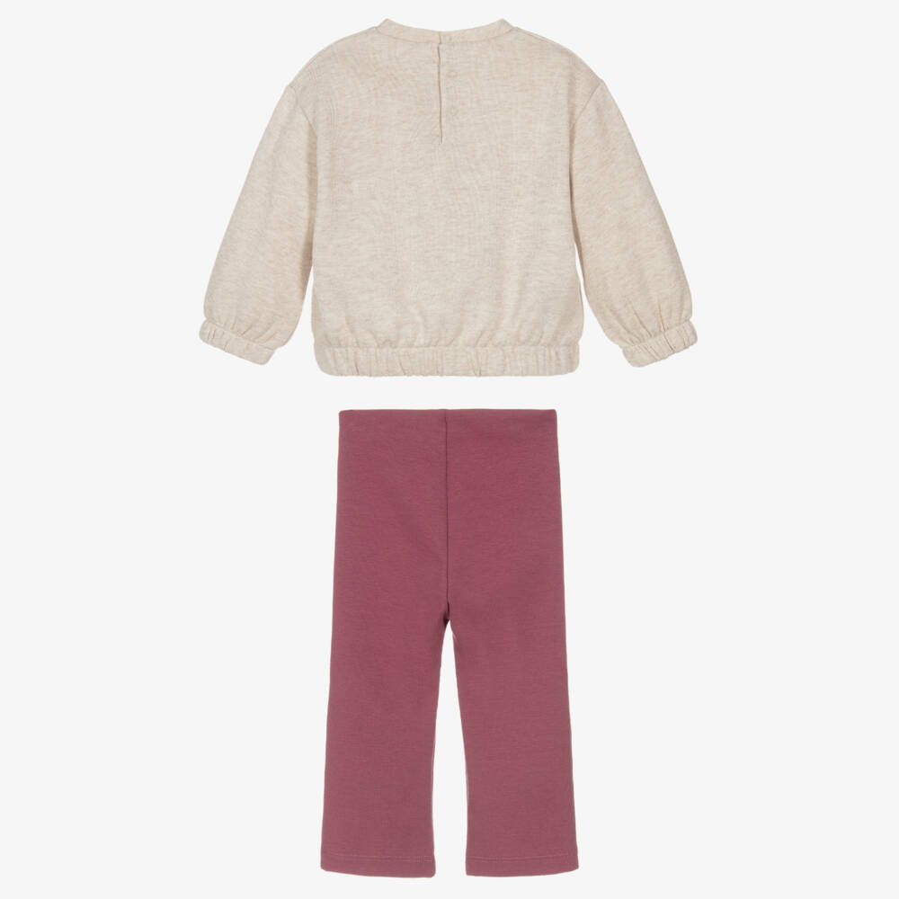 Mayoral-Уютный розовый комплект с цветочным принтом для девочек | Childrensalon Outlet