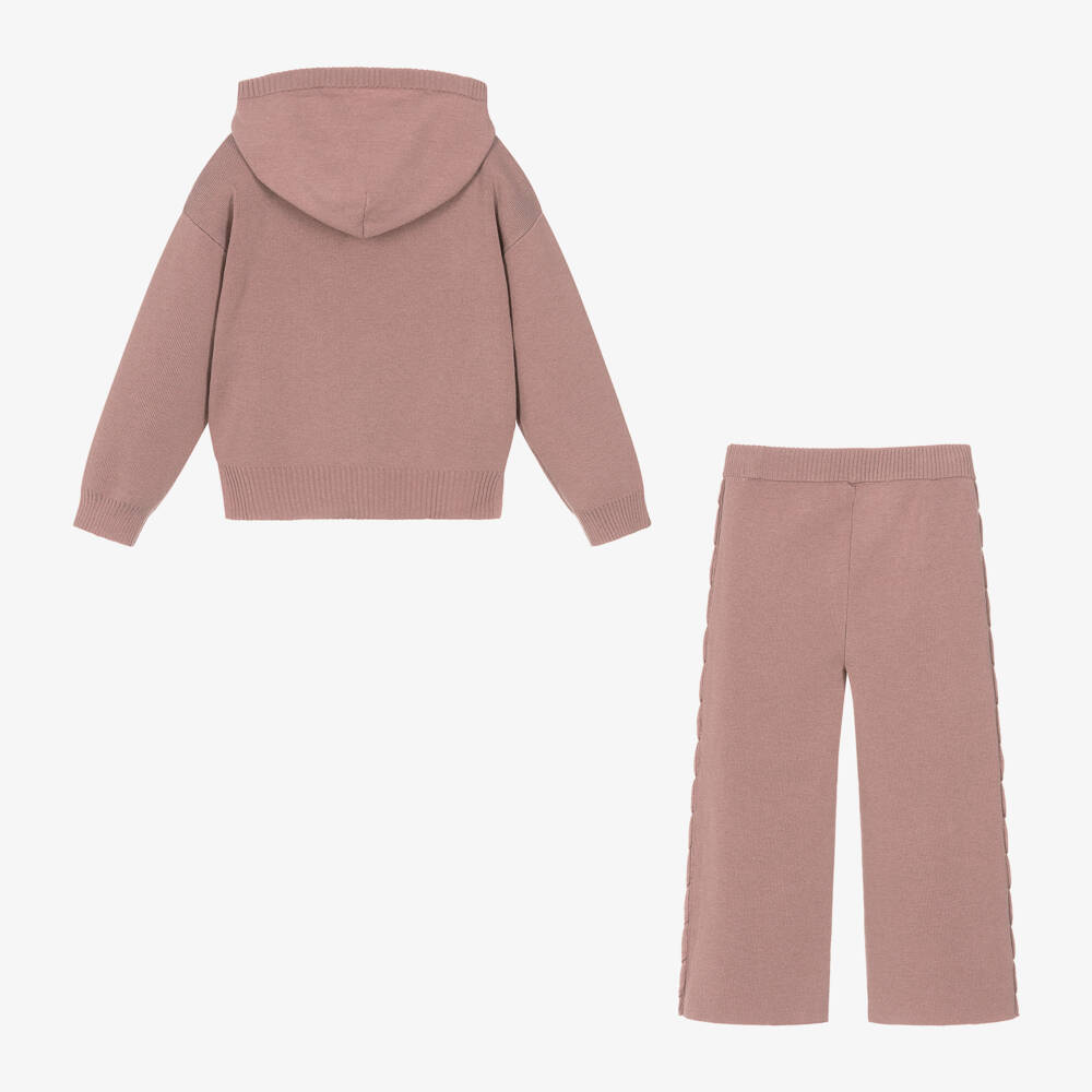 Mayoral-Girls Cozy Pink Knit Ensemble | Childrensalon Outlet