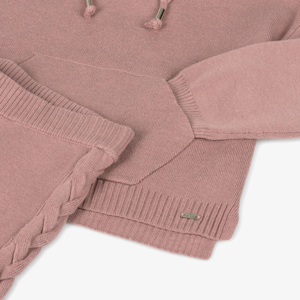 Mayoral-Girls Cozy Pink Knit Ensemble | Childrensalon Outlet