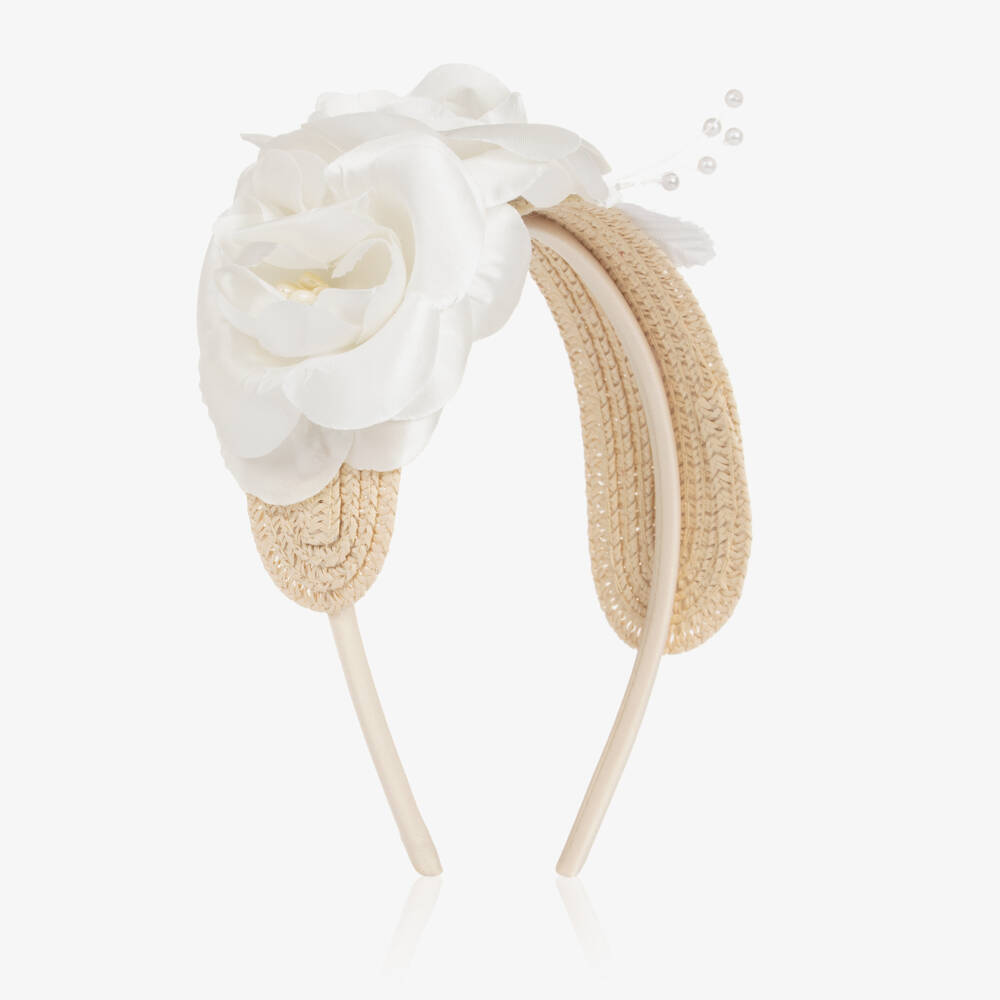 Mayoral-Girls Cream Blossom Headband | Childrensalon Outlet