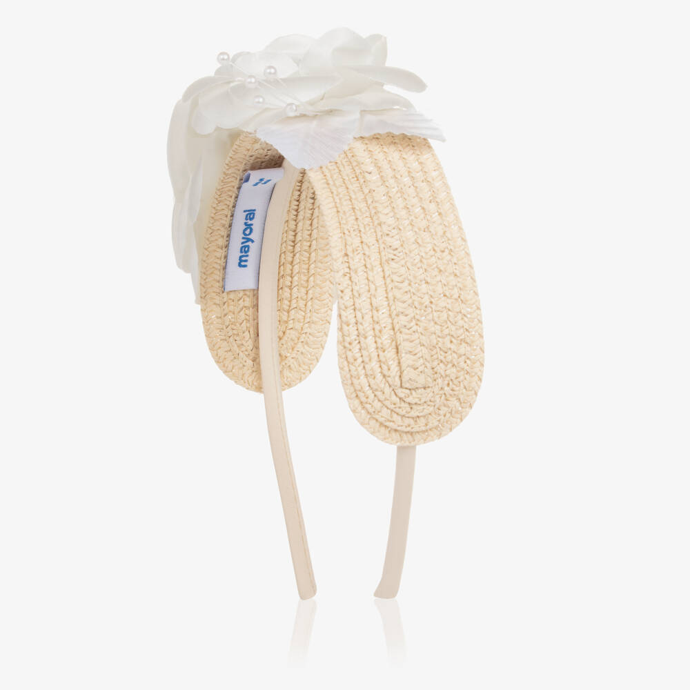 Mayoral-Girls Cream Blossom Headband | Childrensalon Outlet