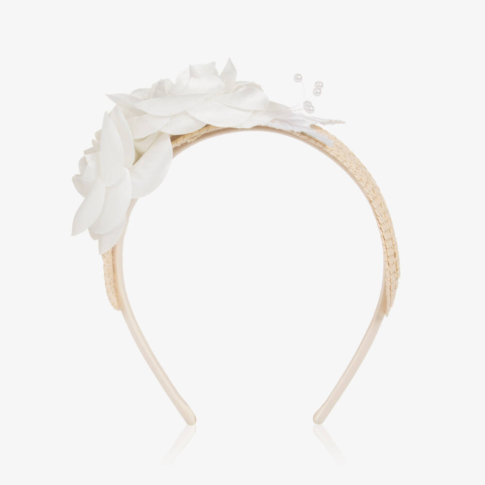 Mayoral-Girls Cream Blossom Headband | Childrensalon Outlet