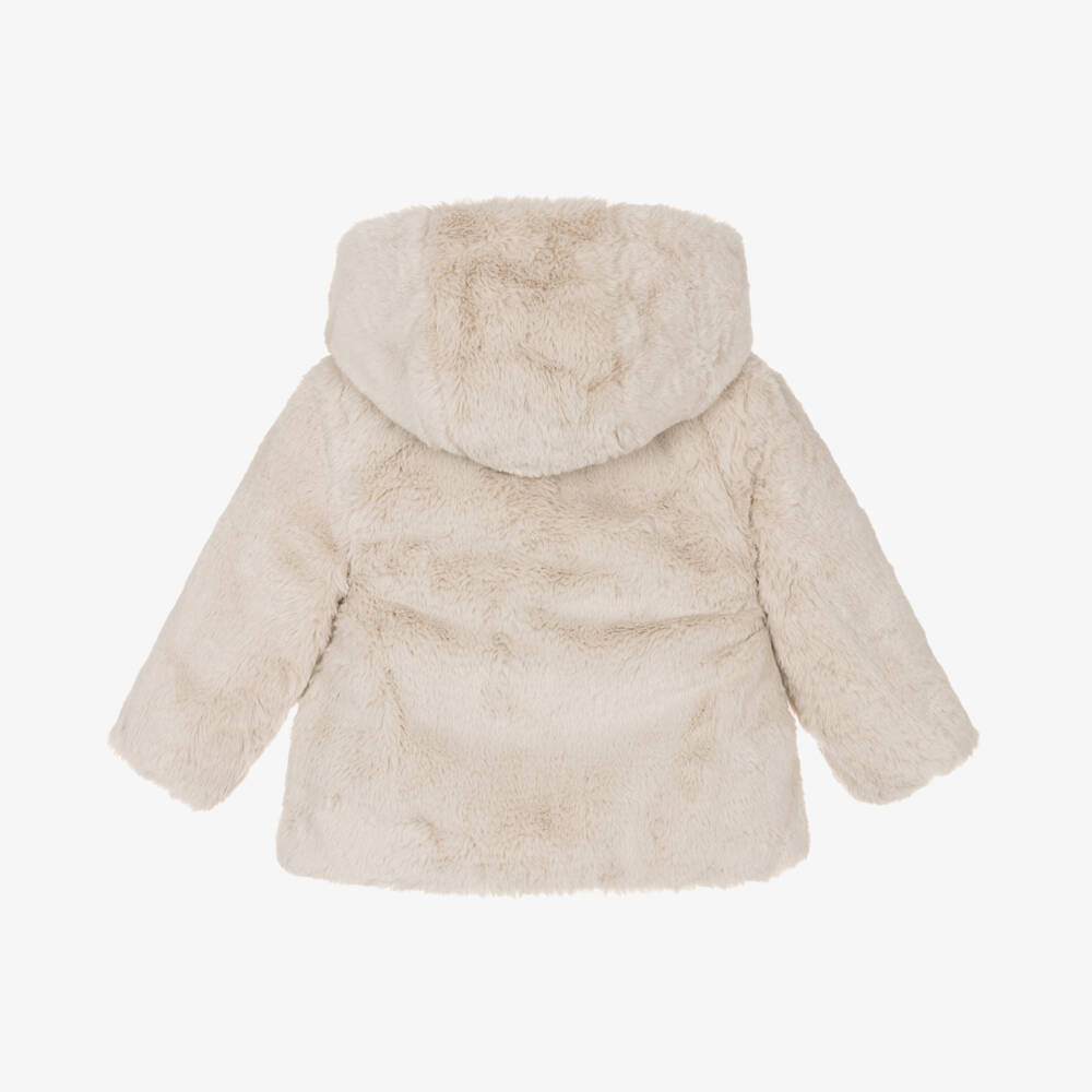 Mayoral-Girls Cream Dual-Sided Jacket | Childrensalon Outlet