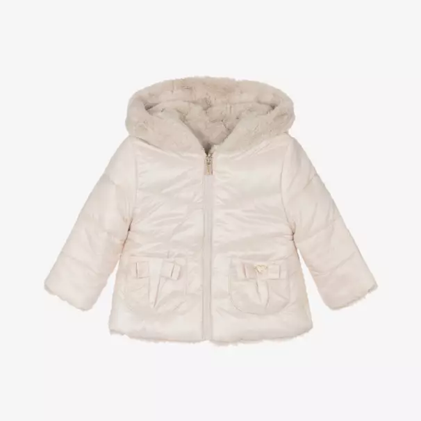 Mayoral-Girls Cream Dual-Sided Jacket | Childrensalon Outlet