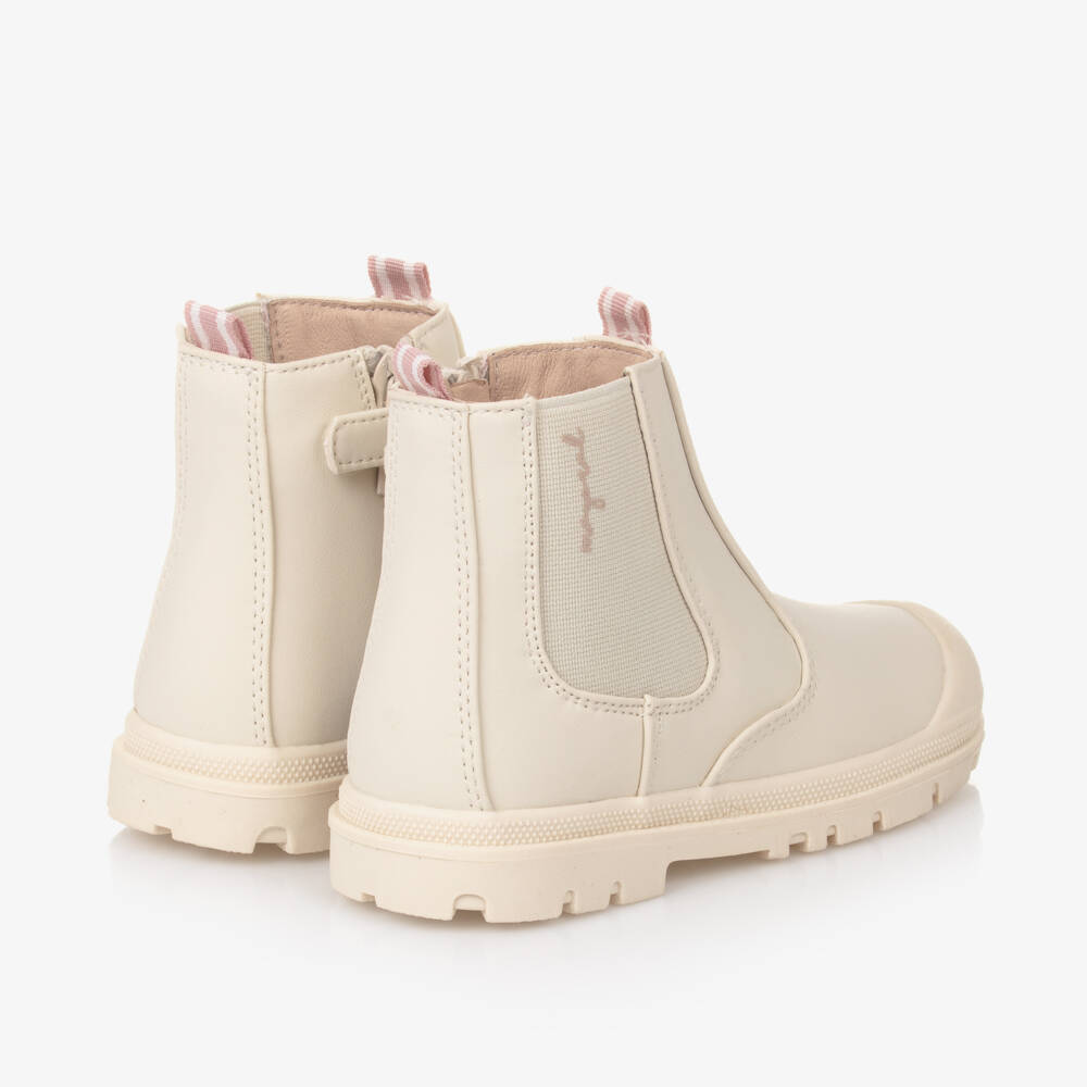 Mayoral-Girls Cream Faux Leather Ankle Boots | Childrensalon Outlet