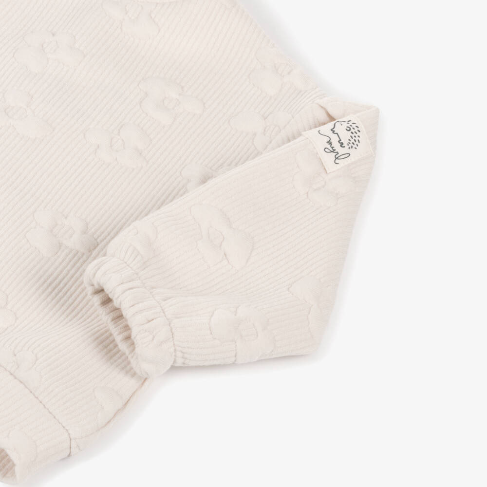 Mayoral-Girls Cream Floral Jersey Set | Childrensalon Outlet