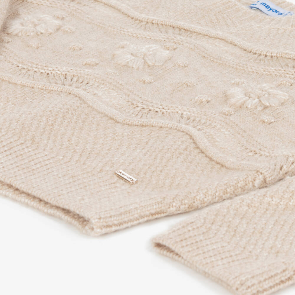 Mayoral-Girls Cream Knit Ensemble | Childrensalon Outlet