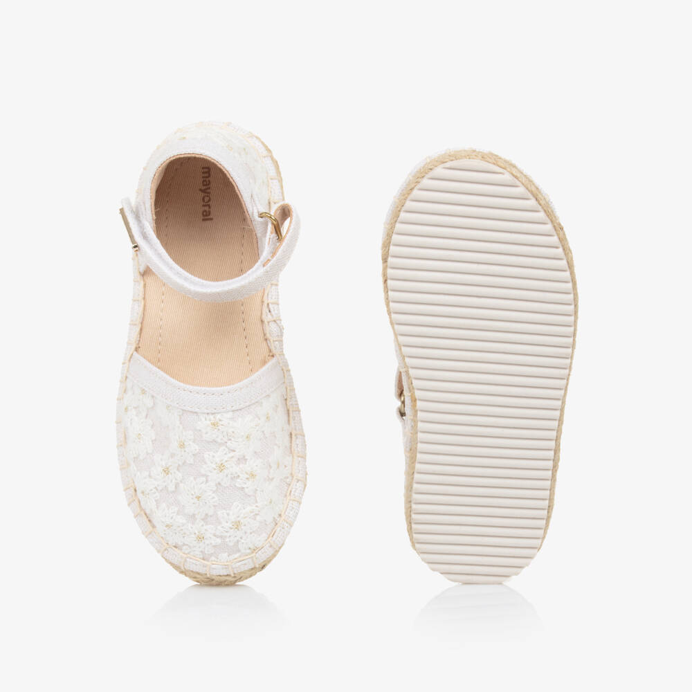 Mayoral-Girls Cream Lace Festival Shoes | Childrensalon Outlet