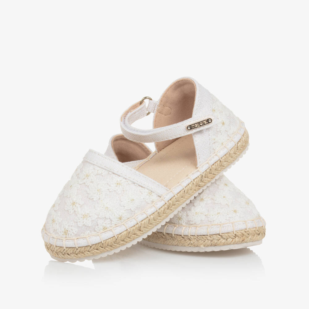 Mayoral-Girls Cream Lace Festival Shoes | Childrensalon Outlet