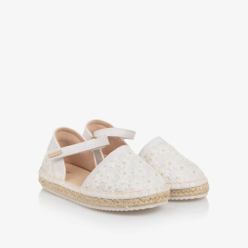 Mayoral-Girls Cream Lace Festival Shoes | Childrensalon Outlet