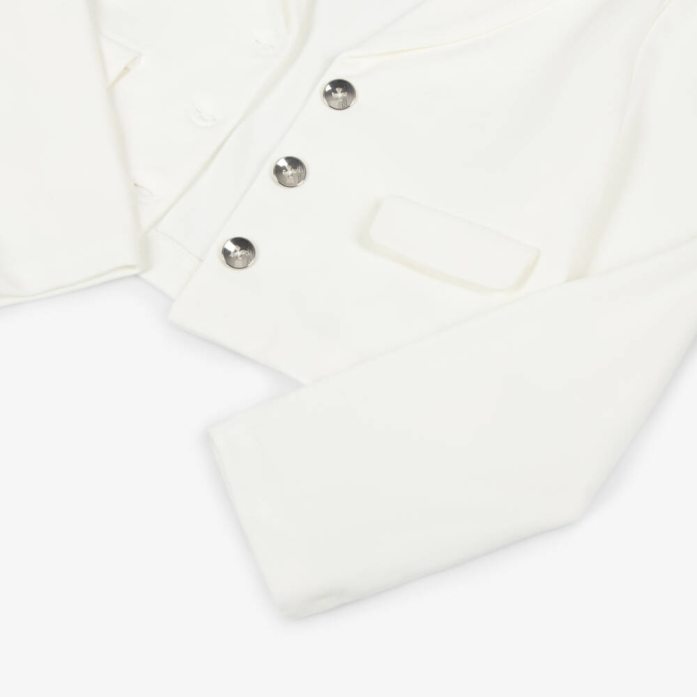 Mayoral-Girls Cream Milano Knit Blazer | Childrensalon Outlet