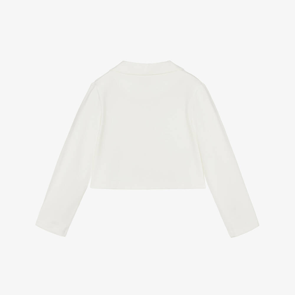 Mayoral-Girls Cream Milano Knit Blazer | Childrensalon Outlet