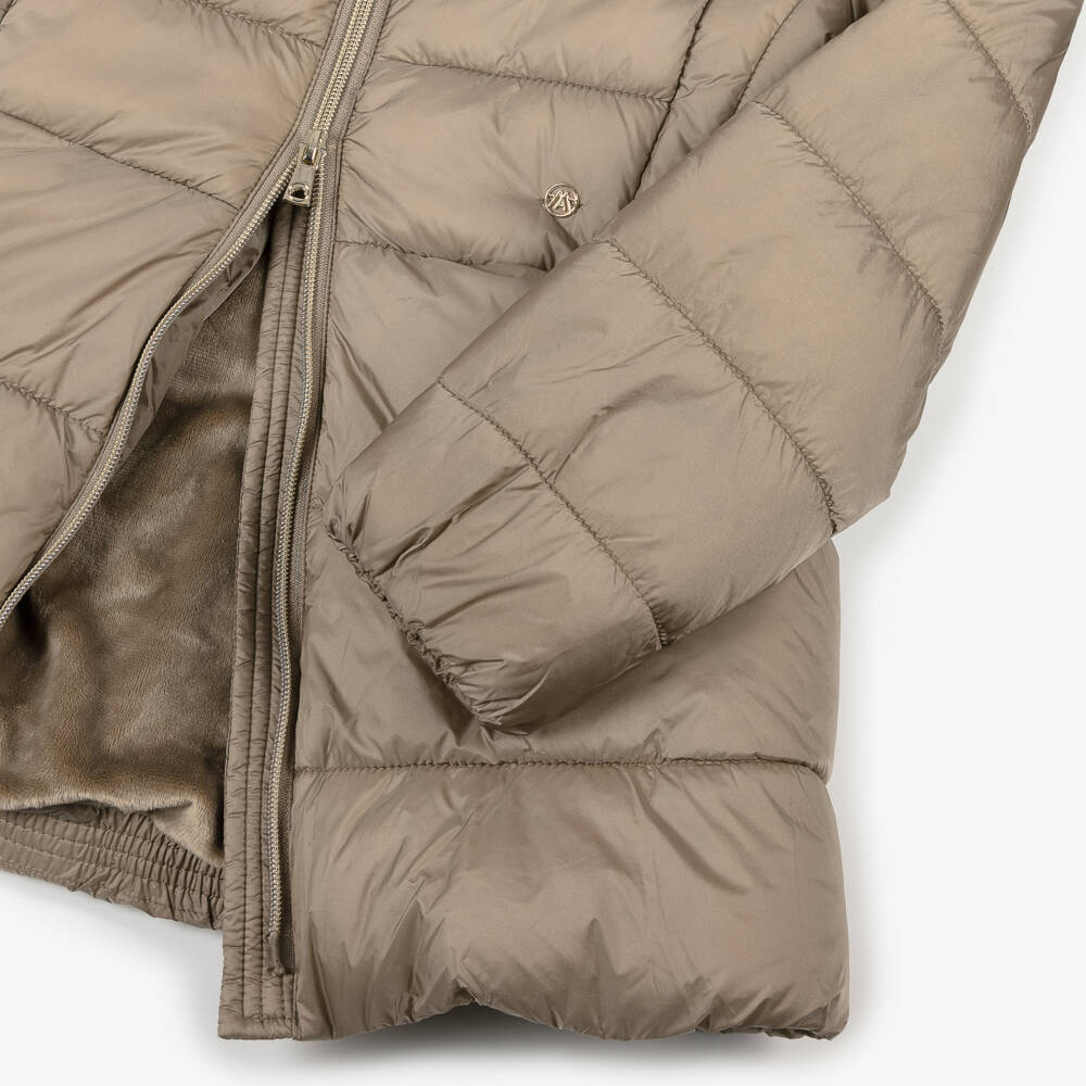 Mayoral-Girls Cream Padded Jacket | Childrensalon Outlet