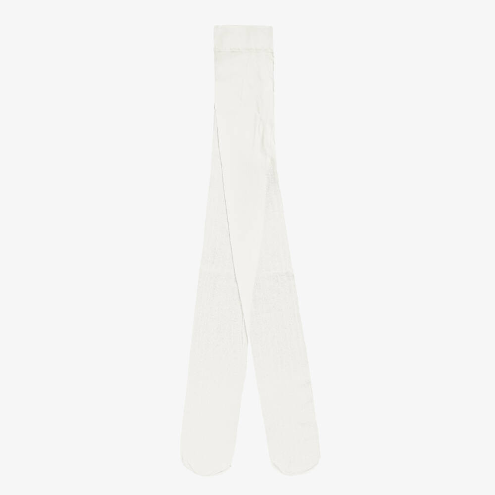 مايورال-جوارب بناتية بلون كريمي بنقشة بلومتي | Childrensalon Outlet