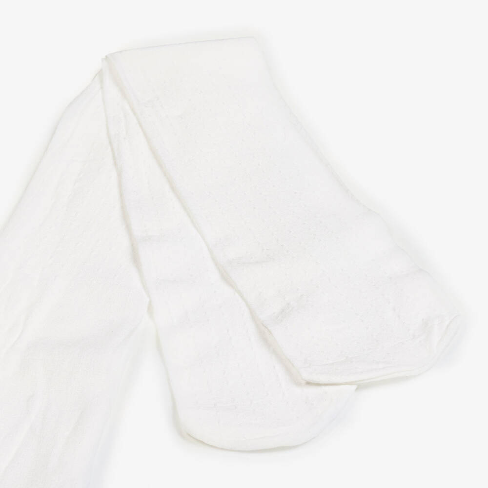 مايورال-جوارب بناتية بلون كريمي بنقشة بلومتي | Childrensalon Outlet