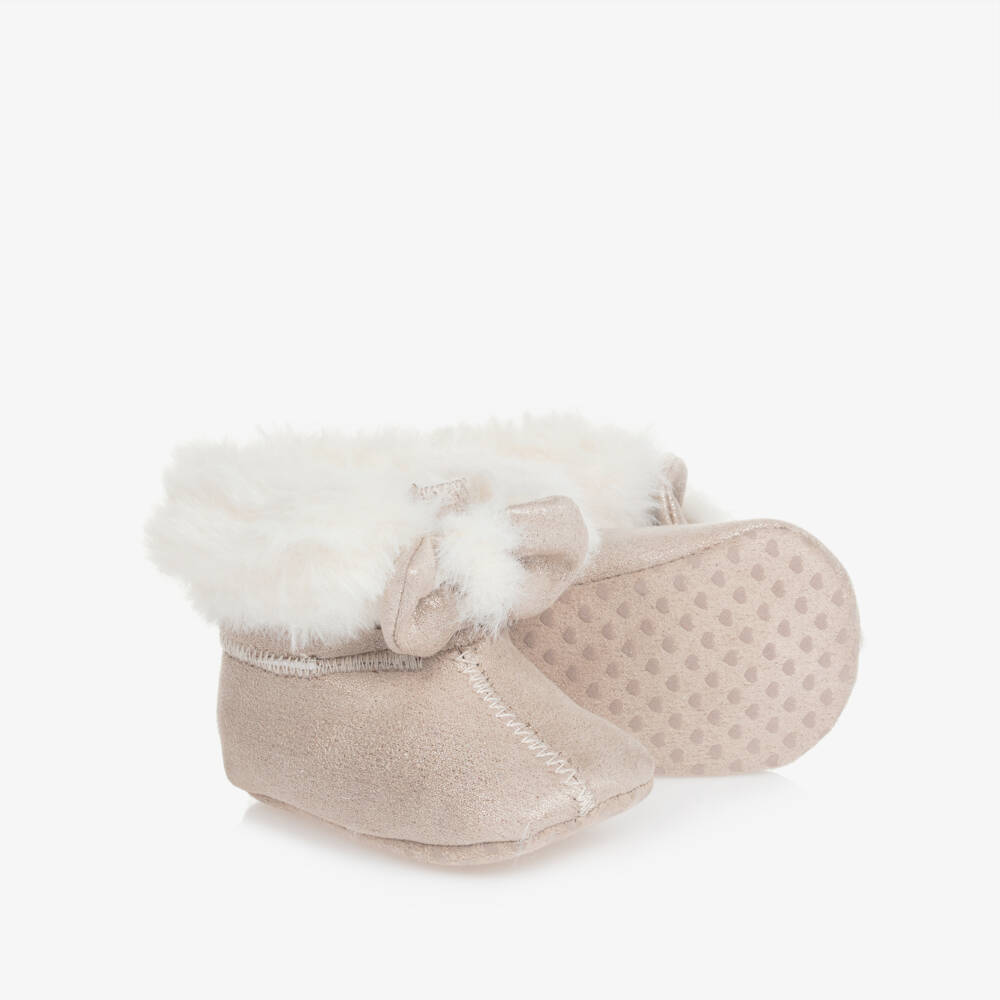 Mayoral Newborn-Girls Creamy Bow Pre-Walker Shoes | Childrensalon Outlet