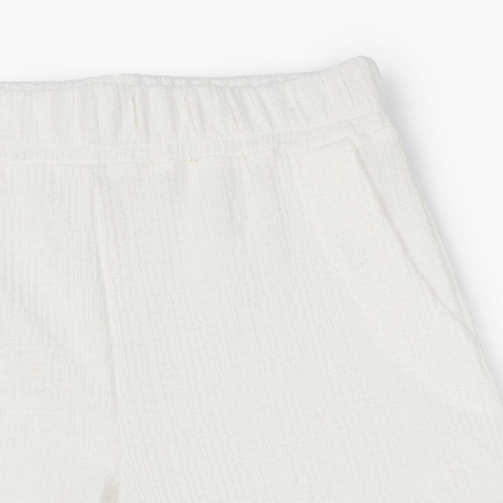 Mayoral-Girls Creamy Knit Palazzo Pants | Childrensalon Outlet