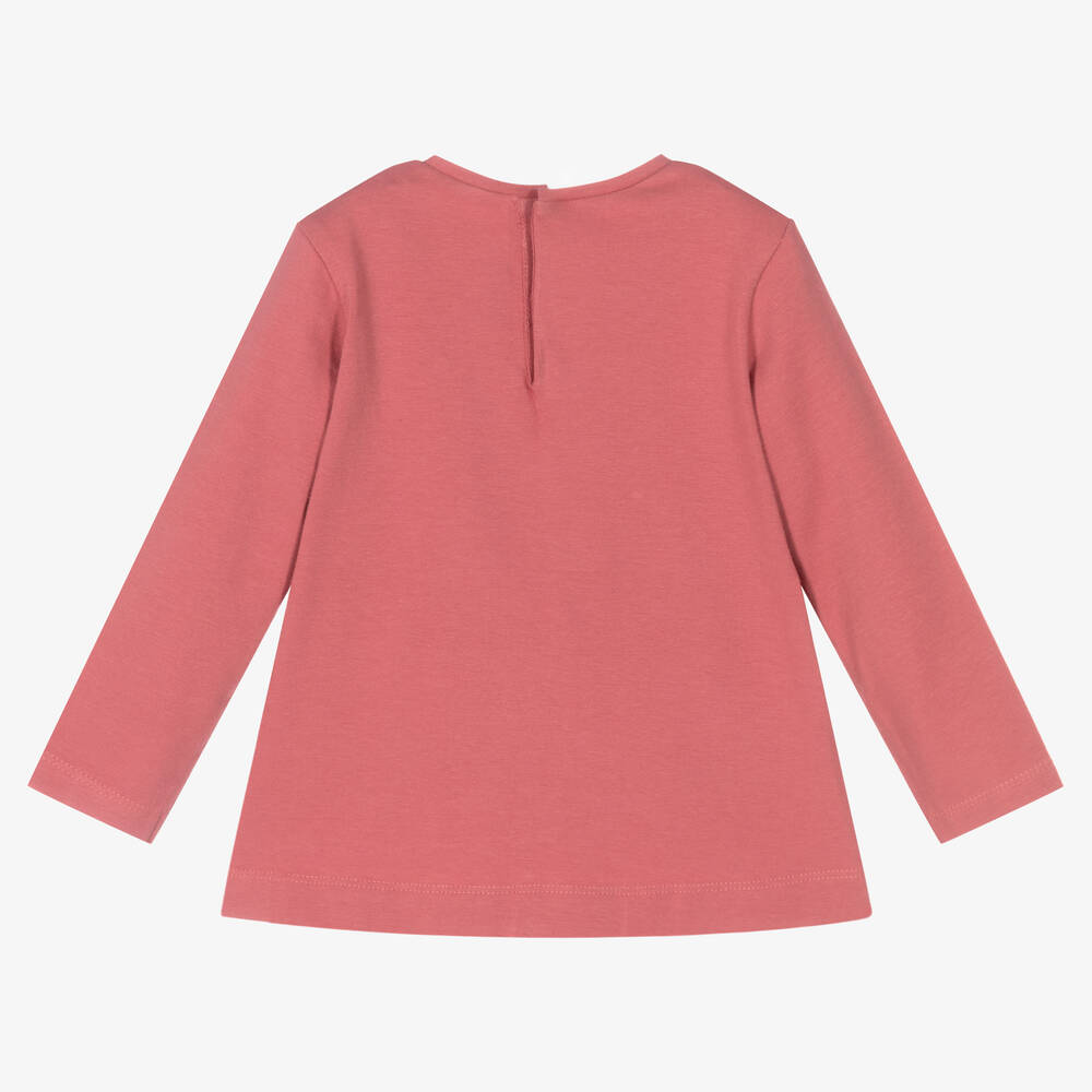 Mayoral-Темно-розовый хлопковый топ для девочек | Childrensalon Outlet