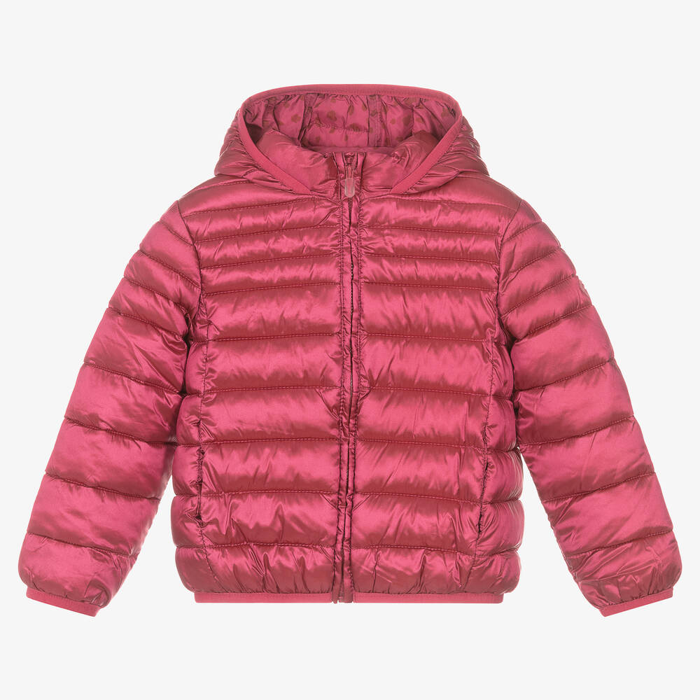 Mayoral-Girls Dark Pink Puffer Jacket | Childrensalon Outlet