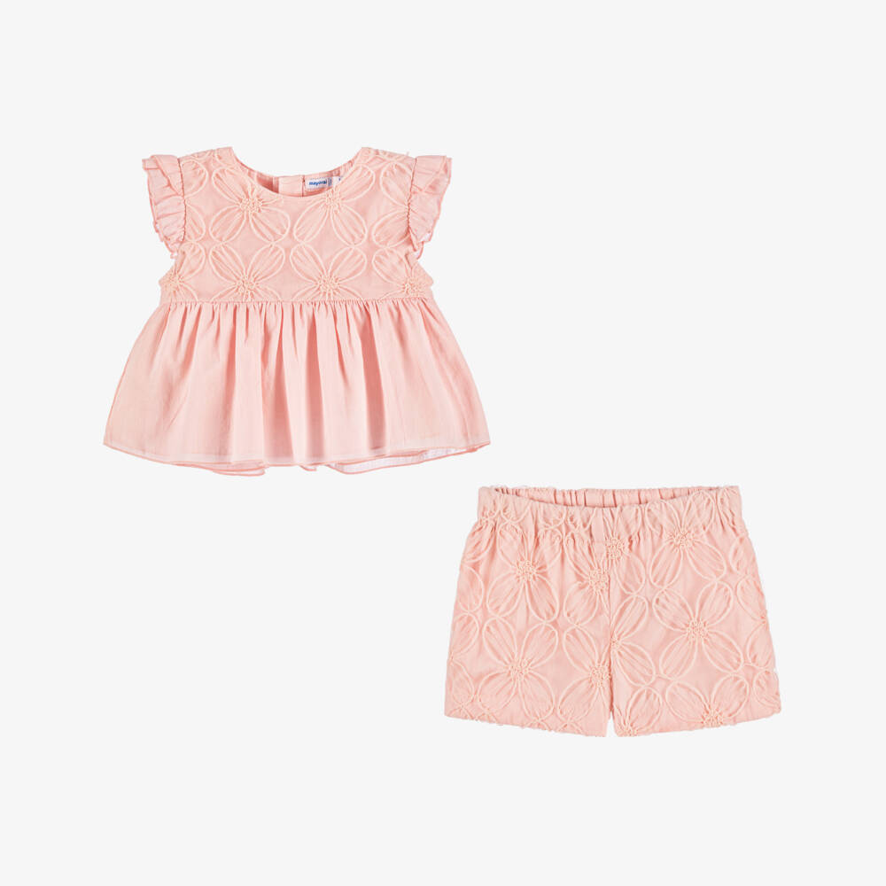 Mayoral-Girls Delicate Floral Tulle Ensemble | Childrensalon Outlet