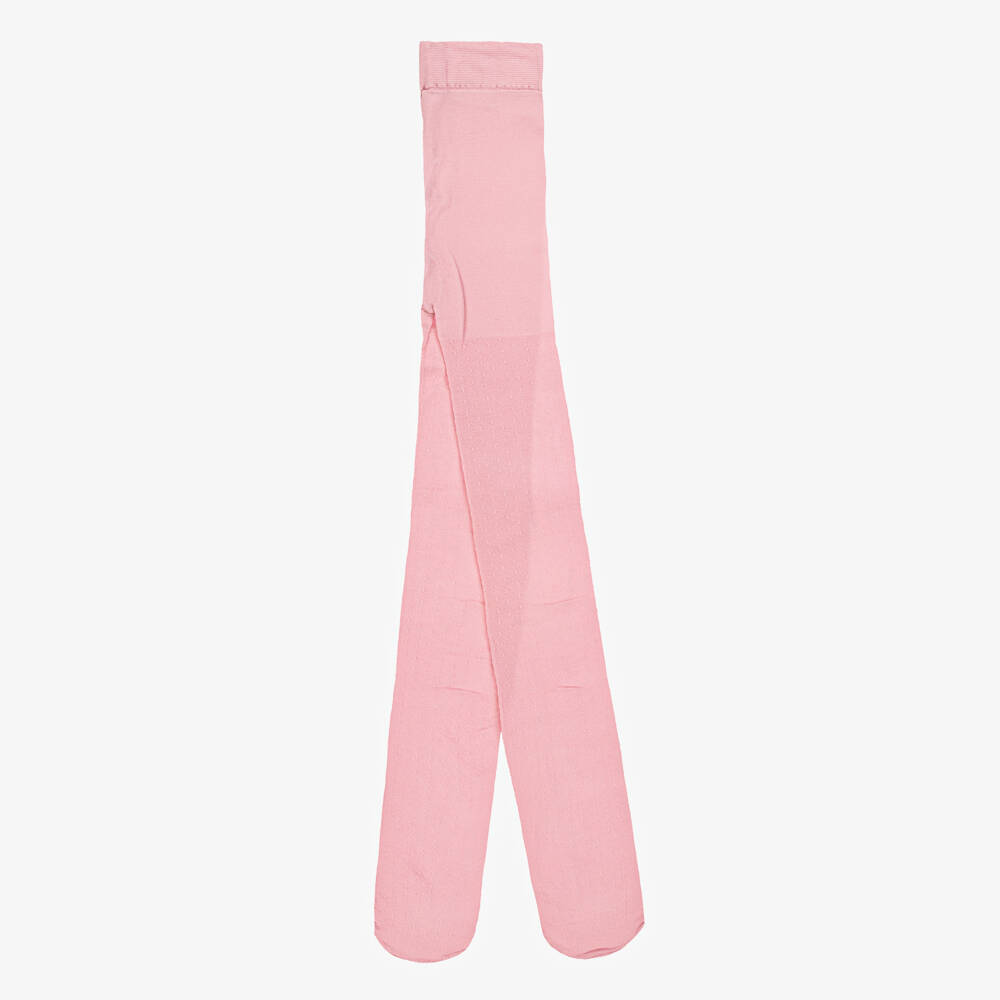 Mayoral-Нежные розовые колготки в горошек для девочек | Childrensalon Outlet