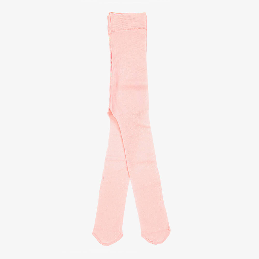 Mayoral-Girls' Delicate Pink Dot Hosiery | Childrensalon Outlet