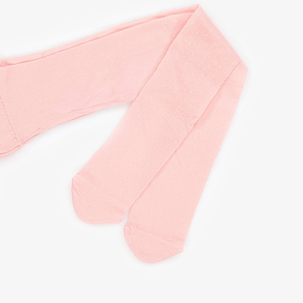 Mayoral-Нежные розовые колготки в горошек для девочек | Childrensalon Outlet